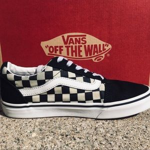 Vans “Primary Check Old Skool” Sneakers, USED